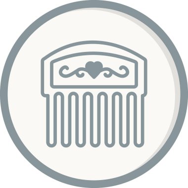 Dekoratif tarak simgesinin vektör çizimi