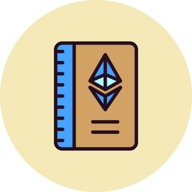 Kitap. Web simgesi basit illüstrasyon