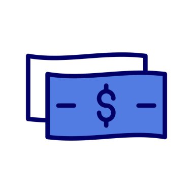 Paranın vektör düz renk simgesi  