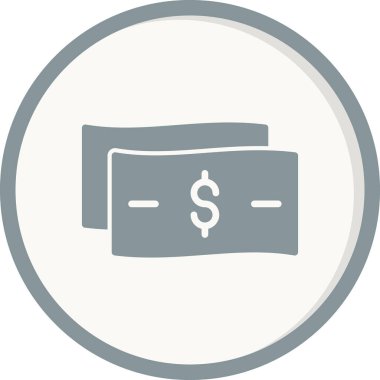 Paranın vektör düz renk simgesi  