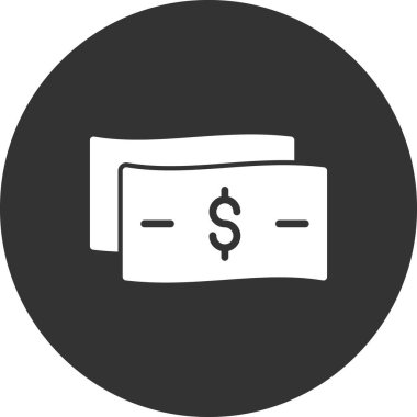 Paranın vektör düz renk simgesi  