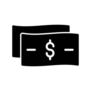 Paranın vektör düz renk simgesi  