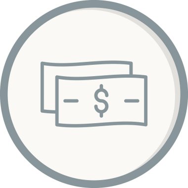 Paranın vektör düz renk simgesi  