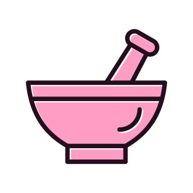 Havan vektörü ince çizgi simgesi