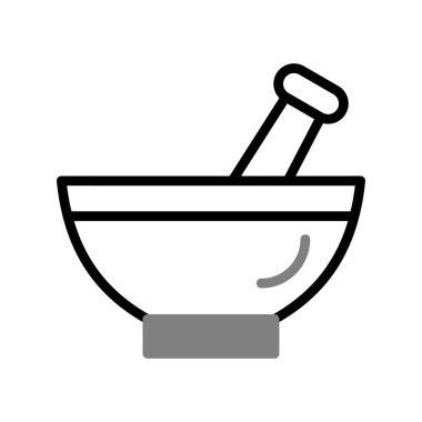 Havan vektörü ince çizgi simgesi