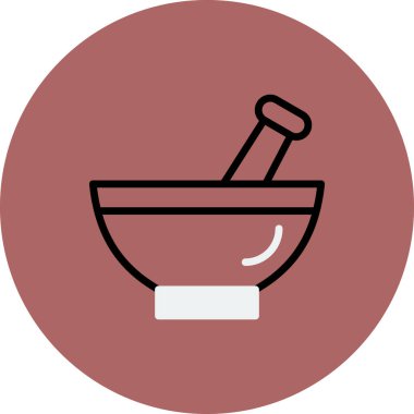 Havan vektörü ince çizgi simgesi