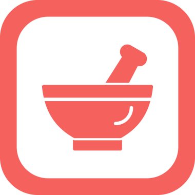 Havan vektörü ince çizgi simgesi