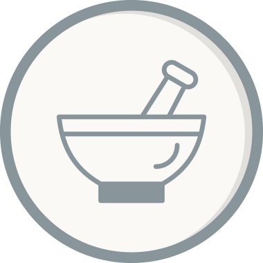 Havan vektörü ince çizgi simgesi