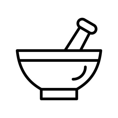 Havan vektörü ince çizgi simgesi