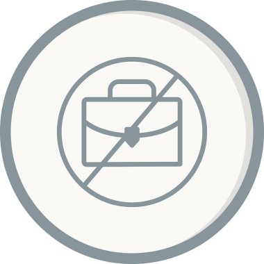 İşaret yok. çanta web simgesi basit illüstrasyon