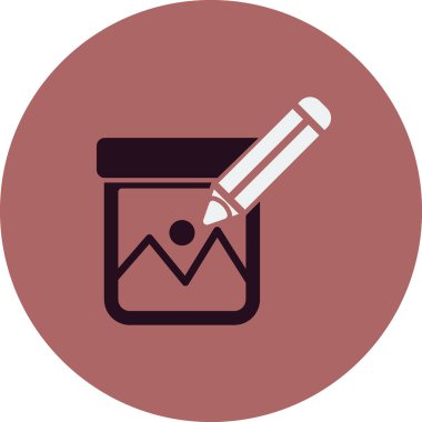 fotoğraf düzenleme işareti, vektör illüstrasyon simgesi