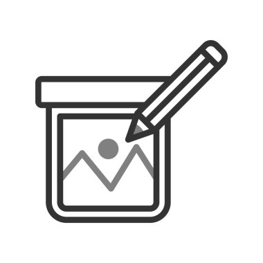 fotoğraf düzenleme işareti, vektör illüstrasyon simgesi