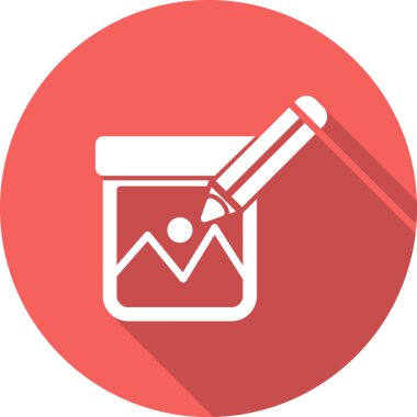 fotoğraf düzenleme işareti, vektör illüstrasyon simgesi