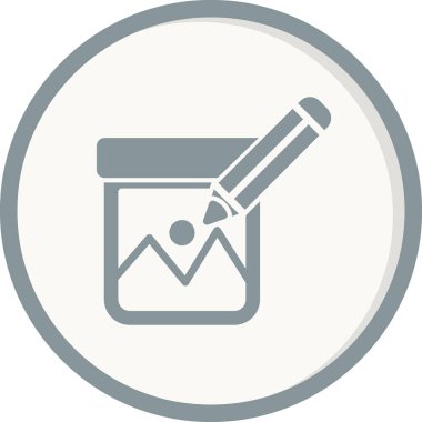 fotoğraf düzenleme işareti, vektör illüstrasyon simgesi