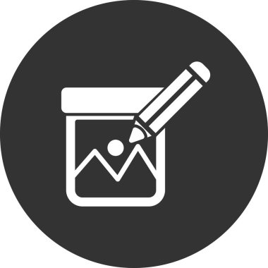 fotoğraf düzenleme işareti, vektör illüstrasyon simgesi