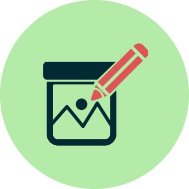 fotoğraf düzenleme işareti, vektör illüstrasyon simgesi