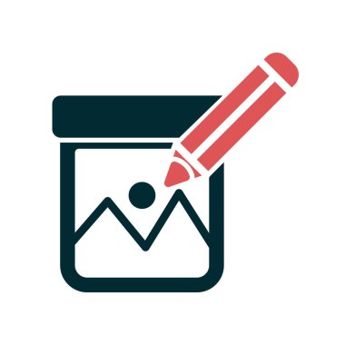 fotoğraf düzenleme işareti, vektör illüstrasyon simgesi