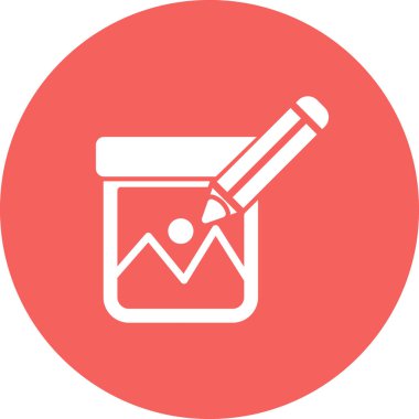 fotoğraf düzenleme işareti, vektör illüstrasyon simgesi