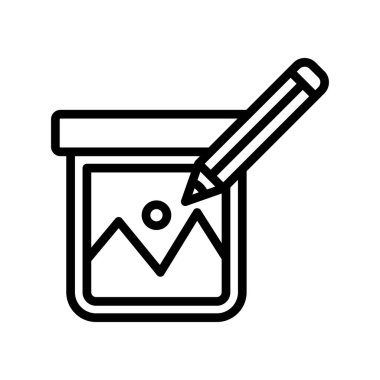 fotoğraf düzenleme işareti, vektör illüstrasyon simgesi