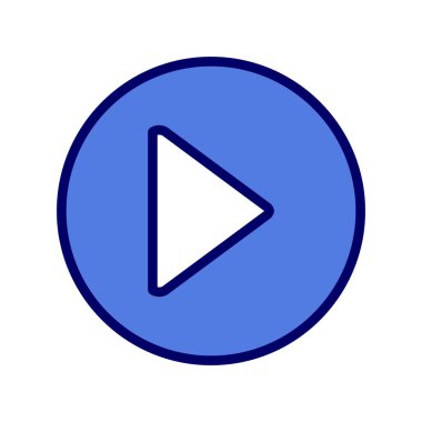 çalma düğmesi simgesi, vektör illüstrasyonu