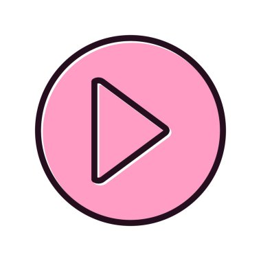 çalma düğmesi simgesi, vektör illüstrasyonu