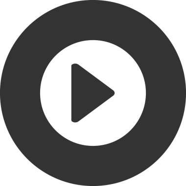 çalma düğmesi simgesi, vektör illüstrasyonu