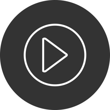 çalma düğmesi simgesi, vektör illüstrasyonu