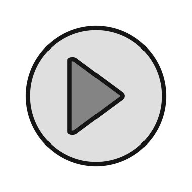 çalma düğmesi simgesi, vektör illüstrasyonu