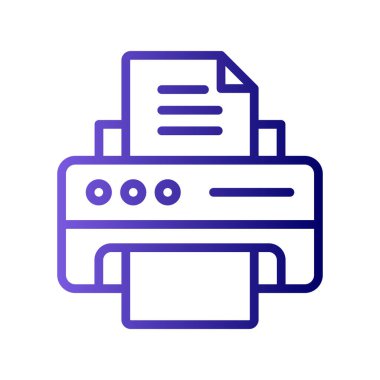 Yazıcı ekipmanı simgesi, vektör illüstrasyonu