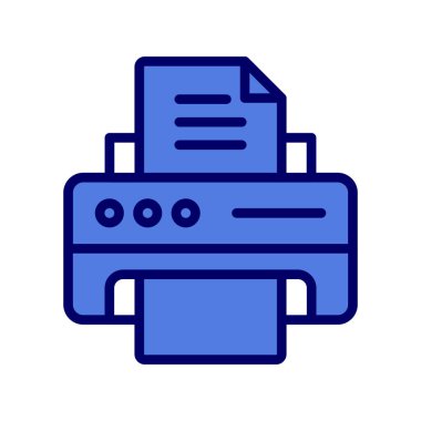 Yazıcı ekipmanı simgesi, vektör illüstrasyonu