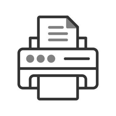 Yazıcı ekipmanı simgesi, vektör illüstrasyonu