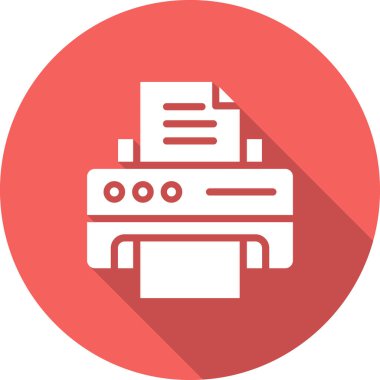 Yazıcı ekipmanı simgesi, vektör illüstrasyonu