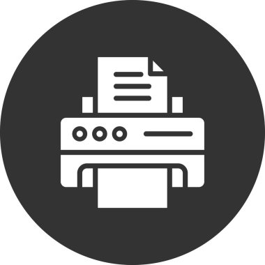 Yazıcı ekipmanı simgesi, vektör illüstrasyonu