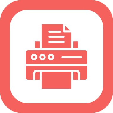 Yazıcı ekipmanı simgesi, vektör illüstrasyonu