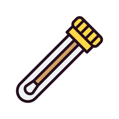 Test tübü simgesinin vektör illüstrasyonu