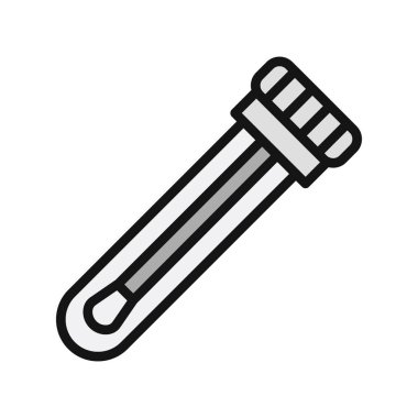 Test tübü simgesinin vektör illüstrasyonu