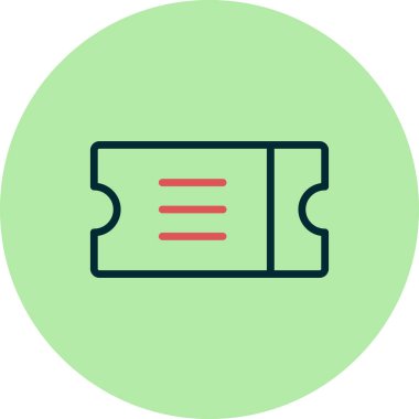 Bilet işareti. Web simgesi vektör illüstrasyonu