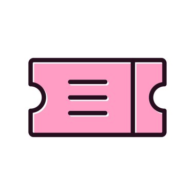 Bilet işareti. Web simgesi vektör illüstrasyonu