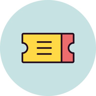 Bilet işareti. Web simgesi vektör illüstrasyonu