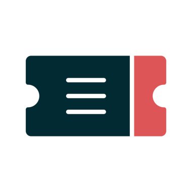 Bilet işareti. Web simgesi vektör illüstrasyonu