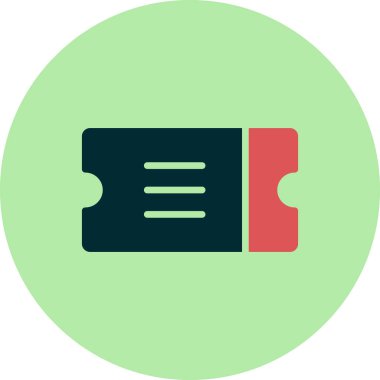 Bilet işareti. Web simgesi vektör illüstrasyonu