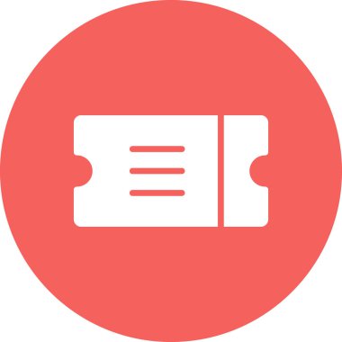 Bilet işareti. Web simgesi vektör illüstrasyonu