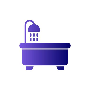 Küvet simgesi, vektör illüstrasyonu 