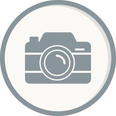 Kamera simgesi vektörü. düz biçim.