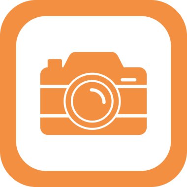 Kamera simgesi vektörü. düz biçim.