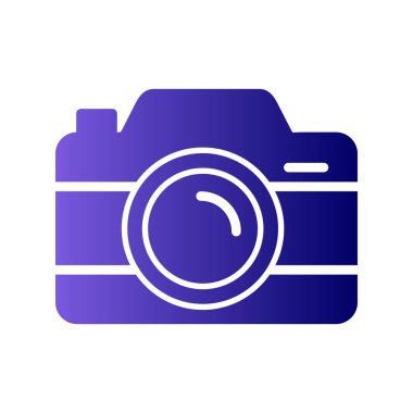 Kamera simgesi vektörü. düz biçim.