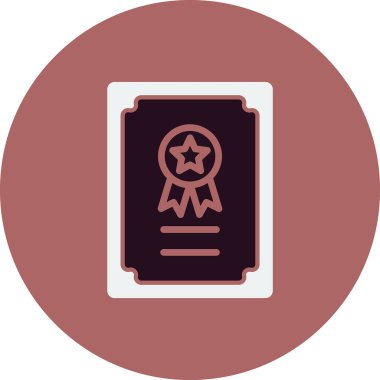 Sertifika vektör simgesi modern basit illüstrasyon 