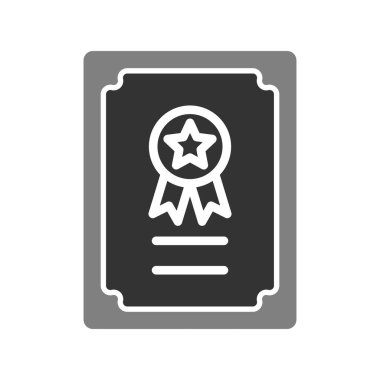 Sertifika vektör simgesi modern basit illüstrasyon 