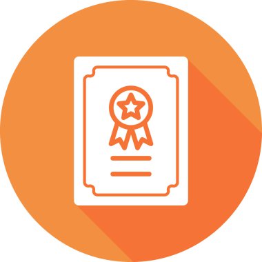 Sertifika vektör simgesi modern basit illüstrasyon 