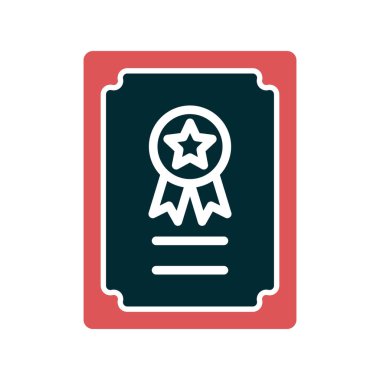 Sertifika vektör simgesi modern basit illüstrasyon 